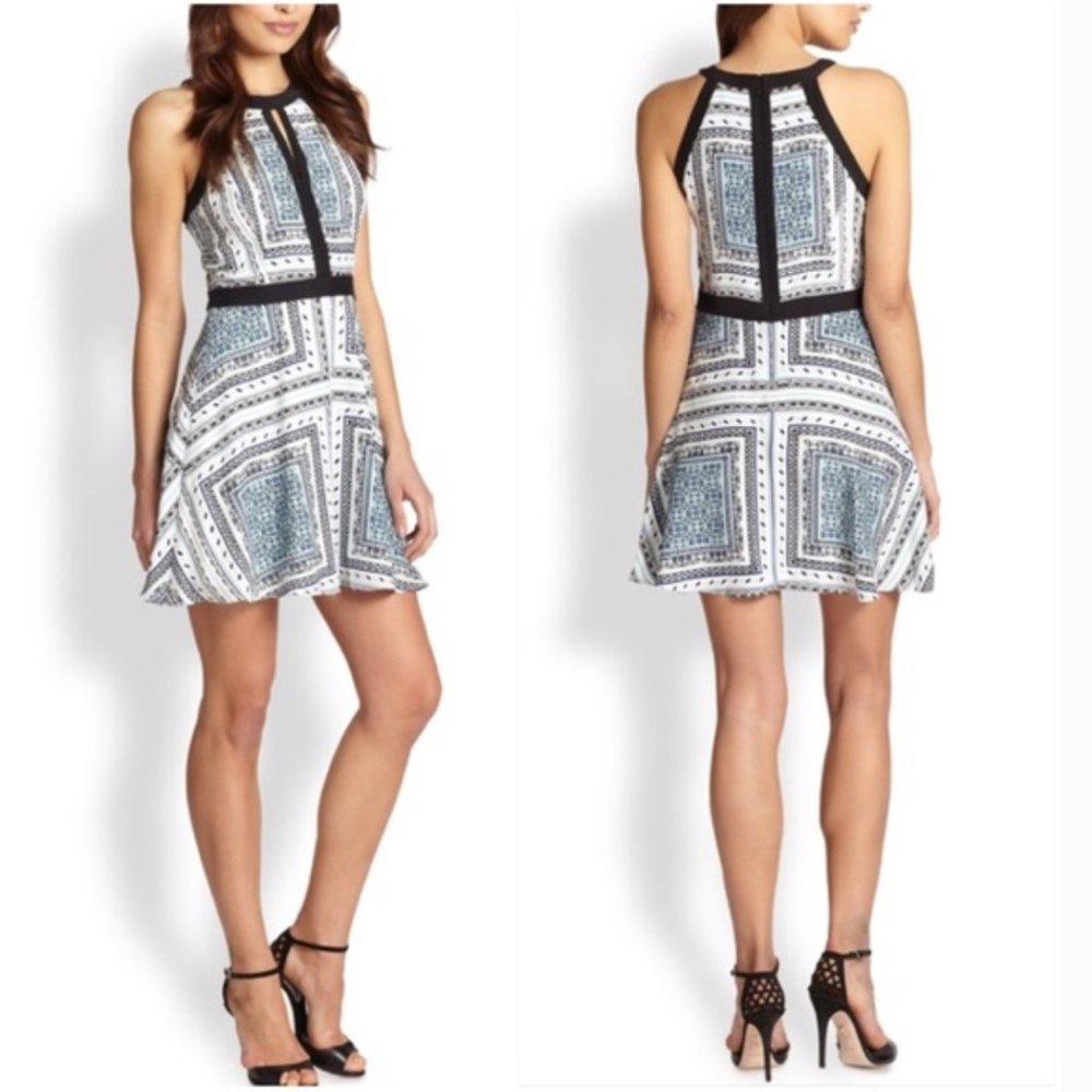 Parker Blue Nika Silk Keyhole Dress